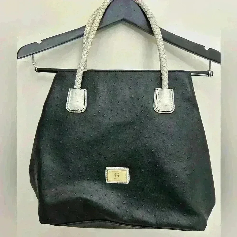 Vintage Guess Women’s Bag Black White Y2K Dots Shoulder Bag